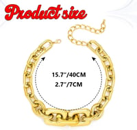 Handcess Vastag Arany Cuban Link Nyaklánc Punk Stílusú Női Ékszer 2