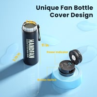 HandFan 710ml rozsdamentes acél termosz palack, szivárgatásmentes sportiváshoz - 710 ml, Black 3
