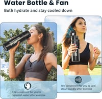HandFan 710ml rozsdamentes acél termosz palack, szivárgatásmentes sportiváshoz - 710 ml, Black 4