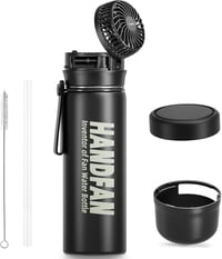 HandFan 710ml rozsdamentes acél termosz palack, szivárgatásmentes sportiváshoz - 710 ml, Black 1