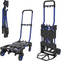 HandiWorld HandiMoova 2in1 Összecsukható Molnárkocsi 70-135kg Teherbírással - Kézikocsivá Alakítható Szállítókocsi Fekete 1