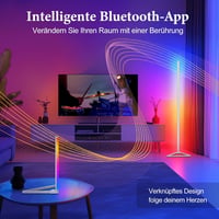 HANDSONIC RGBIC LED állólámpa App vezérléssel, levehető fekete lámpaernyő, 140 cm, 16 mill 4