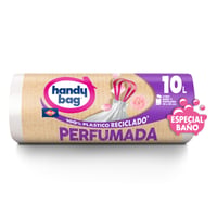 Vrecúška do kúpeľňového koša Handy Bag s vôňou 10 l – 12 ks, pevné, nepriepustné vrecká na malé koše, 100 % recyklovaný plast 1