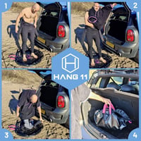 Geantă și Covoraș pentru Schimbat Costum de Neopren Hang 11 Roz – Geantă din Neopren Impermeabil cu Curea de Umăr, Bază pentru Schimbat Echipamentul de Surf, Protejează Mașina și Costumul de Neopren, Accesoriu pentru Surf 5