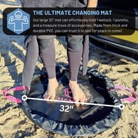 Geantă și Covoraș pentru Schimbat Costum de Neopren Hang 11 Roz – Geantă din Neopren Impermeabil cu Curea de Umăr, Bază pentru Schimbat Echipamentul de Surf, Protejează Mașina și Costumul de Neopren, Accesoriu pentru Surf 3