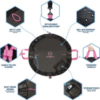 Geantă și Covoraș pentru Schimbat Costum de Neopren Hang 11 Roz – Geantă din Neopren Impermeabil cu Curea de Umăr, Bază pentru Schimbat Echipamentul de Surf, Protejează Mașina și Costumul de Neopren, Accesoriu pentru Surf 4