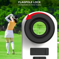 Telemetru golf HANMATEK 1200 yarzi cu măsurare a înclinației, funcție de fixare a steagului, alertă prin vibrații, reîncărcabil, mărire 6,5x, pentru bărbați și femei 6