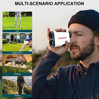Telemetru golf HANMATEK 1200 yarzi cu măsurare a înclinației, funcție de fixare a steagului, alertă prin vibrații, reîncărcabil, mărire 6,5x, pentru bărbați și femei 7
