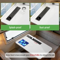 HANNELORE Asztalra szerelhető aljzat 3 aljzattal, 15W vezeték nélküli töltővel és 2x USB-C PD 30W, fekete, 2m kábel 6