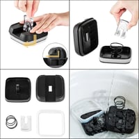 Set 3 cutii Hanobe pentru depozitare etanșă, pentru spaghete și fulgi de porumb, cu capac cu deschidere ușoară, stivuibile, negre 6