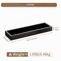 Dekoratívna čierna drevená tácka Hanobe, obdĺžniková tácka na sviečky a čajové sviečky, 41,4x12,7x4 cm, drevená dekoratívna tácka na stôl do kuchyne 2