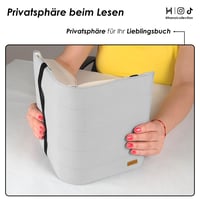 Nastaviteľný polstrovaný obal na knihu Hanoi Collection – svetlosivý – malá veľkosť 5