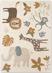 Dječji tepih Hanse Home Adventures - Tepih za igru s motivom safari životinja za dječake i djevojčice, krem boje, 160 x 235 cm 2