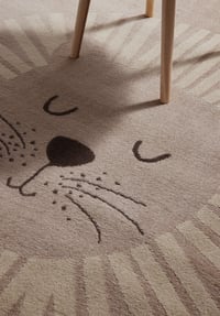 Covor pentru copii Hanse Home Adventures - Leu haios, covor de joacă cu animale, Safari, Zoo, covor de joacă pentru băieți și fete - Bej crem, 160x200 cm 9