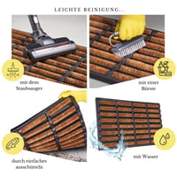 Covoraș de intrare Hanse Home Brushes din fibră de cocos și cauciuc, 45x75 cm, negru-natur, antiderapant, pentru utilizare la interior și exterior, preș rezistent la intemperii 8