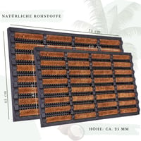 Covoraș de intrare Hanse Home Brushes din fibră de cocos și cauciuc, 45x75 cm, negru-natur, antiderapant, pentru utilizare la interior și exterior, preș rezistent la intemperii 6