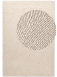 Covor din lână Hanse Home Calmio - tuftat manual, alb natural, stil Hygge Scandinavian Boho, pentru sufragerie, dormitor, dining, hol - 160x230 cm 2