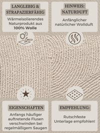 Covor din lână Hanse Home Calmio - tuftat manual, alb natural, stil Hygge Scandinavian Boho, pentru sufragerie, dormitor, dining, hol - 160x230 cm 4