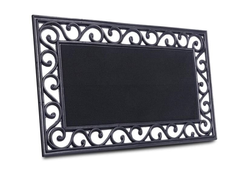 Hanse Home gumena otirač 45x75 cm - Protuklizni i otporan na vremenske uvjete vanjski otirač za nečistoću s uzorkom od lijevanog željeza za unutarnju i vanjsku upotrebu