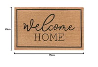 Hanse Home Kókusz Lábtörlő Beltéri Használatra - Welcome Home, Szennyeződésfogó Szőnyeg, Csúszásmentes, Folyosóra, Teraszra - 45x75 cm 3