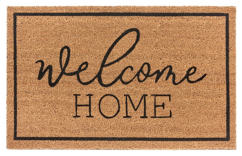Hanse Home Kókusz Lábtörlő Beltéri Használatra - Welcome Home, Szennyeződésfogó Szőnyeg, Csúszásmentes, Folyosóra, Teraszra - 45x75 cm