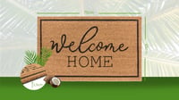 Hanse Home Kókusz Lábtörlő Beltéri Használatra - Welcome Home, Szennyeződésfogó Szőnyeg, Csúszásmentes, Folyosóra, Teraszra - 45x75 cm 2