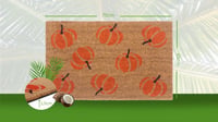 Covoraș de intrare din fibră de cocos Hanse Home pentru Halloween – Preș absorbant, design cu dovleac portocaliu, antiderapant, pentru hol, terasă – 45x75 cm 2