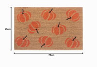 Covoraș de intrare din fibră de cocos Hanse Home pentru Halloween – Preș absorbant, design cu dovleac portocaliu, antiderapant, pentru hol, terasă – 45x75 cm 3