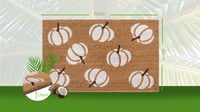 Covoraș de intrare din fibră de cocos Hanse Home pentru Halloween, uz interior - Covoraș pentru reținerea murdăriei, model cu dovleac alb, antiderapant, pentru hol, terasă, intrare, 45x75 cm 6