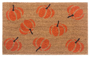 Covoraș de intrare din fibră de cocos Hanse Home pentru Halloween – Preș absorbant, design cu dovleac portocaliu, antiderapant, pentru hol, terasă – 45x75 cm
