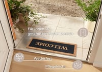 Kokosová rohožka Hanse Home úzka na použitie v interiéri – zachytávač nečistôt, protišmyková, vhodná do chodby, na terasu, ku vchodu – 27x70 cm 3