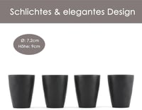 Hanseküche kézműves fekete espresso csészekészlet 4 db-os 120 ml-es 3