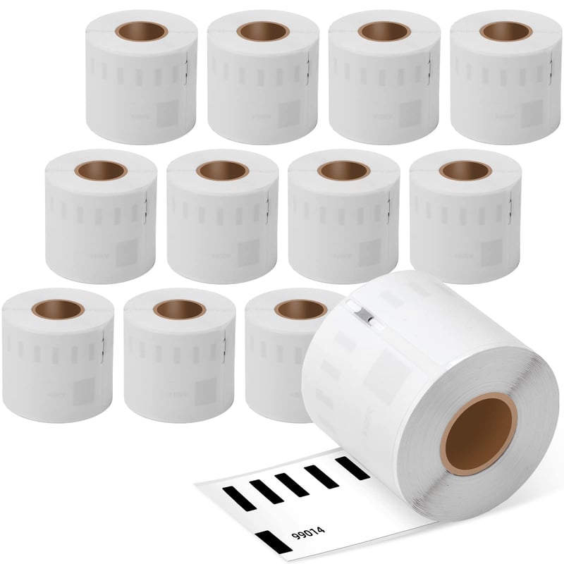 Hanseo 12 kotúčov 99014 kompatibilných štítkov pre Dymo S0722430, rozmer 54 mm x 101 mm