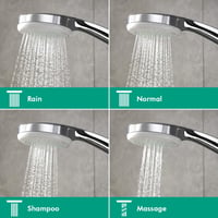 Hansgrohe Croma 100 Ručná sprcha so 4 druhmi prúdu, okrúhla 100 mm, s funkciou proti usadzovaniu vodného kameňa, chróm, 28535000 2