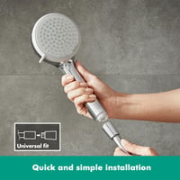 Hansgrohe Croma 100 Ručná sprcha so 4 druhmi prúdu, okrúhla 100 mm, s funkciou proti usadzovaniu vodného kameňa, chróm, 28535000 5