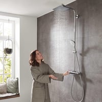 hansgrohe Crometta E 240 sprchový systém s termostatickou batériou, hlavová sprcha (240x240 mm), ručná sprcha, EcoSmart, chróm, 27281000 8