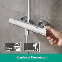 hansgrohe Crometta E 240 sprchový systém s termostatickou batériou, hlavová sprcha (240x240 mm), ručná sprcha, EcoSmart, chróm, 27281000 3