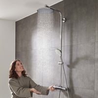 Sprchový stĺp s termostatickou batériou Hansgrohe Crometta S s hlavovou sprchou 240 mm, ručnou sprchou, flexibilnou hadicou a držiakom, chróm, 27267000 6