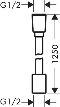 hansgrohe Designflex Universal 1,25 m-es zuhanycső csavarvédelem és kinkóvédelem fekete króm 4