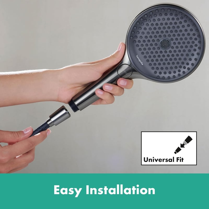 hansgrohe Designflex Universal 1,25 m-es zuhanycső csavarvédelem és kinkóvédelem fekete króm