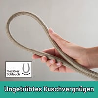 hansgrohe Designflex univerzálna textilná sprchová hadica 1,25 m s ochranou proti skrúteniu, flexibilná sprchová hadica s ochranou proti zalomeniu, vrátane tesniacich krúžkov, brúsený bronz 3