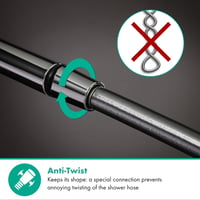 hansgrohe Isiflex univerzalno tuš crijevo 1,60 m, zaštita od uvijanja i savijanja, s brtvama, krom 4