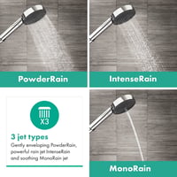 Hansgrohe Pulsify Select S Sprchová hlavica s 3 typmi prúdu, EcoSmart 9 l/min úspora vody, okrúhla 105 mm, s funkciou proti usadzovaniu vodného kameňa, chróm 5