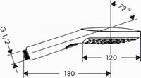 Duș de mână hansgrohe Raindance Select E 3jet 120 mm – Alb/Crom 4