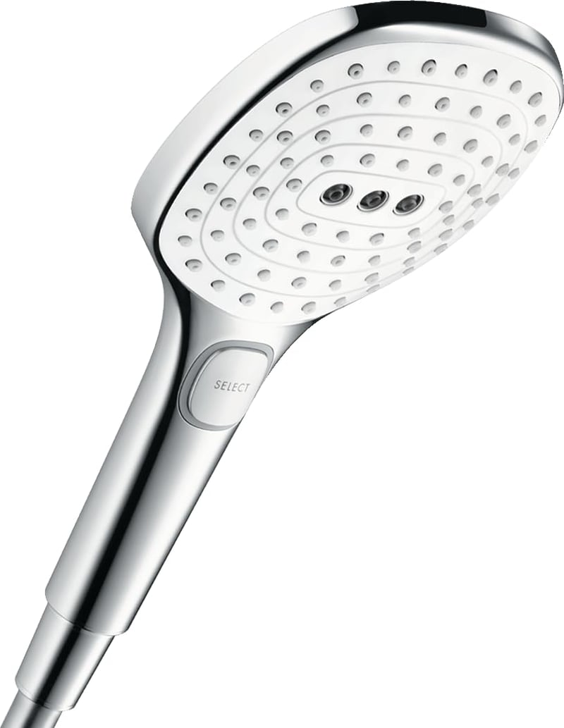 Duș de mână hansgrohe Raindance Select E 3jet 120 mm – Alb/Crom