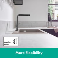 hansgrohe Talis M54 72808340 kuhinjska miješalica s izvlačnim tušem, visina izljeva 270 mm, zakretanje 360°, brušeni crni krom 5