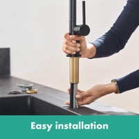 Kuchynská batéria hansgrohe Talis M54 72808670 s vyťahovacou sprškou, výška výtoku 270 mm, otočná, matná čierna 4
