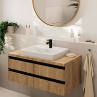 Baterie lavoar hansgrohe Vernis Blend fără ventil, înălțime pipă 70 mm, cu tehnologie EcoSmart pentru economisirea apei, negru mat 5