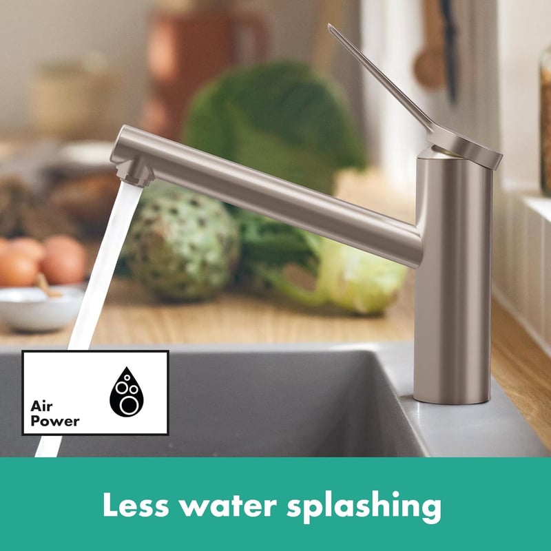 hansgrohe Zesis M33 Konyhai Csaptelep Rozsdamentes Acél 150mm Forgatható Nyitott Bojler