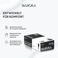 HANSKA 100 db fekete nitril eldobható kesztyű XL méret, pudramentesítve 6